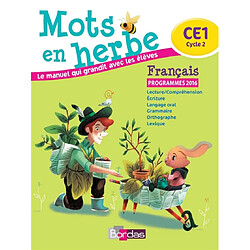 Mots en herbe, français : CE1, cycle 2 : programmes 2016 - Occasion