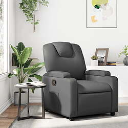 VIDAXL Fauteuil inclinable - Gris similicuir