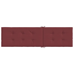 Acheter vidaXL Coussin de chaise longue rouge bordeaux mélangé (75+105)x50x3cm