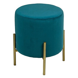 Totalcadeau Tabouret en métal velours et pin (35 x 35 x 42 cm) - Tabouret pour maison et bureau design Couleur - Gris pas cher