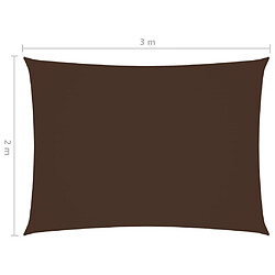 Acheter Helloshop26 Voile toile d'ombrage parasol tissu oxford rectangulaire 2 x 3 m marron 02_0009597