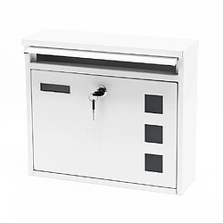 Avis Helloshop26 Boite postale boite aux lettres murale design avec clés 36 x 32 x 11,5 cm blanc 16_0000104