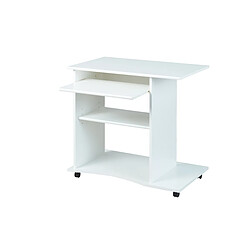 Avis Alter Mini bureau à roulettes, en stratifié blanc, cm, 80x50x75