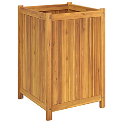 Acheter vidaXL Jardinière avec doublure 50x50x75 cm bois massif d'acacia