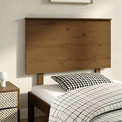 Maison Chic Tête de lit scandinave,Meuble de chambre Marron miel 104x6x82,5 cm Bois massif de pin -MN44589