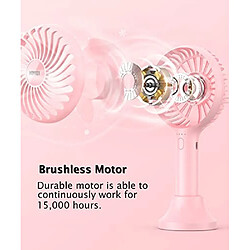 Acheter Ventilateur Portatif HonHey Portable, Mini Ventilateur Portatif avec Batterie Rechargeable USB, ventilateur de Table de Bureau Personnel à 4 Vitesses avec Base, 3-10 Heures de Fonctionnement Petit