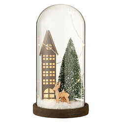 Paris Prix Cloche Déco Led en Verre Maison 27cm Marron