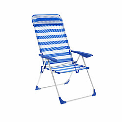 Chaise Pliante Marbueno Bleu Blanc 69 x 110 x 58 cm