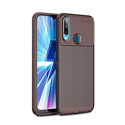 Wewoo Coque Souple TPU antichoc en texture de fibre de carbone Beetle Series pour Vivo Y17 / Y3 rouge