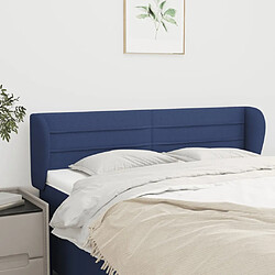 Maison Chic Tête de lit scandinave avec oreilles,meuble de chambre Bleu 147x23x78/88 cm Tissu -MN63477