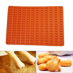 1pc Silicone Tapis De Cuisson Poisson Os Pour Chien Chien Traite Bonbons Chocolat Moule Orange pas cher