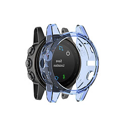 Coque en TPU flexible, bleu transparent pour votre Garmin Fenix 5S/5S Plus