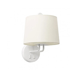 FARO Montreal Lampe avec abat-jour - Acier et tissu - Type d'ampoule E27 - Hauteur 32 cm - IP20