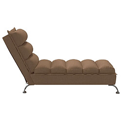 Acheter vidaXL Chaise longue avec coussins marron tissu