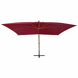 Maison Chic Parasol Jardin | Parasol en porte-à-faux avec mat en bois 400 x 300 cm Bordeaux - GKD44198