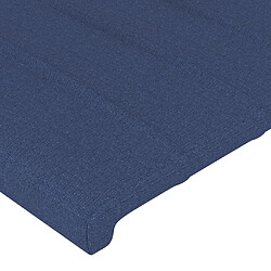 Acheter vidaXL Tête de lit à LED Bleu 144x5x118/128 cm Tissu