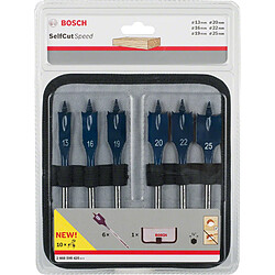 Bosch Set de 6 mèches plates Self Cut, queue six pans 1/4"" Ø 14-24 L 152 2608595424