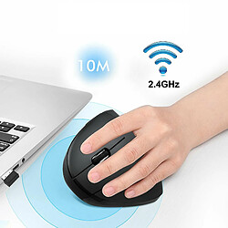 Universal Souris ergonomique souris verticales optiques 6 bouton 1600 dpi sans fil 2.4g 1200dpi