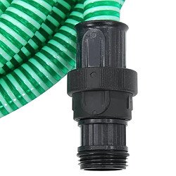 vidaXL Tuyau d'aspiration avec raccords en PVC vert 1" 4 m PVC