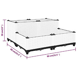 vidaXL Lit surélevé 80x80x38 cm Polypropylène pas cher