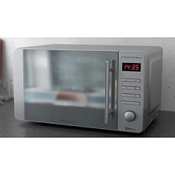 Cecotec Micro-ondes de 20L avec grill et 8 programmes en acier inoxydable 800W gris