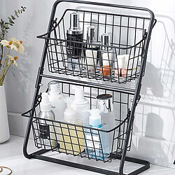 Acheter Universal Panier de rangement de marché à 2 niveaux Étagères de rangement Organisateur pour fruits et légumes Articles de toilette Panier de rangement domestique