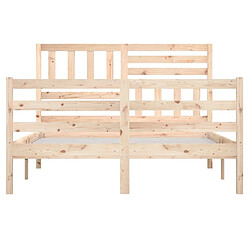 Acheter Maison Chic Lit adulte - Lit simple Cadre de lit,Structure du lit Contemporain Bois massif 160x200 cm -MN51808