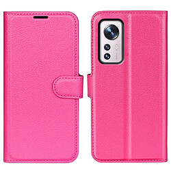 Etui en PU texture litchi rose pour votre Xiaomi 12/12X