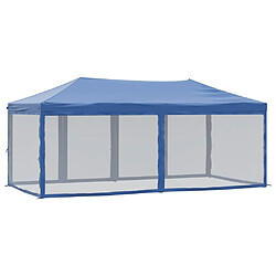 Acheter vidaXL Tente de réception pliable avec parois Bleu 3x6 m