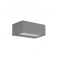 Leds C4 Applique E27 Nemesis, aluminium et verre, gris