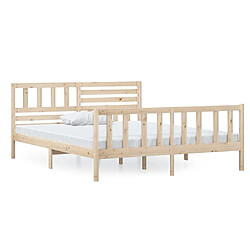 vidaXL Cadre de lit sans matelas bois massif 120x200 cm