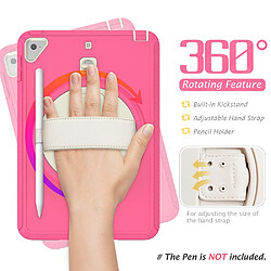 Coque en TPU Hybride robuste avec béquille et bandoulière rose pour votre Apple iPad Mini 4/Mini (2019) 7.9 pouces