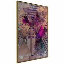 Paris Prix Affiche Murale Encadrée Pink Patchwork I 20 x 30 cm Or