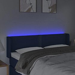 Acheter Maison Chic Tête de lit scandinave à LED,meuble de chambre Bleu 147x16x78/88 cm Tissu -MN75492