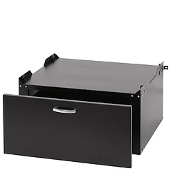 Decoshop26 Meuble bas pour machine à laver avec tiroir 33 x 61 x 52 cm acier noir 04_0007836