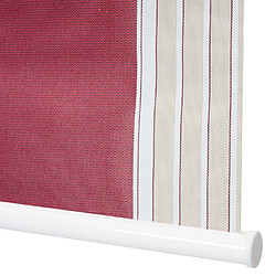 Decoshop26 Store enrouleur de fenêtre occultant protection solaire store à tirage latéral 50x160cm opaque rouge blanc beige 04_0004530