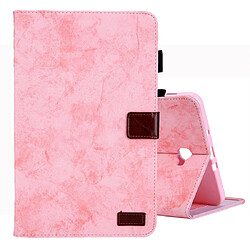 Wewoo Housse Coque Etui à rabat horizontal en cuir de style affaires pour Galaxy Tab A 10.1 2016 / T580avec support et fente cartecadre photo et fonction sommeil / réveil rose