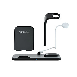 Acheter Wewoo Chargeur sans fil N35 rapide de conception séparée 3 en 1 pour iPhoneApple WatchAirPods Noir