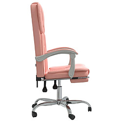 Avis vidaXL Fauteuil inclinable de bureau Rose Similicuir