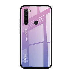 Wewoo Coque Pour Xiaomi Redmi Note 8T étui en verre de couleur dégradée violet clair