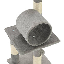 vidaXL Arbre à chat avec griffoirs en sisal 65 cm Gris pas cher