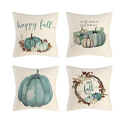 P73 4pcs 45 * 45cm Thanksgiving Automne Pumpkin motif Linge Taie d'oreiller Home Decoration Taie d'oreiller Sofa Coussin Coussin