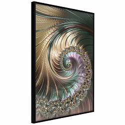 Paris Prix Affiche Murale Encadrée Iridescent Spiral 20 x 30 cm Noir