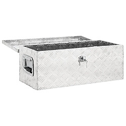 Acheter vidaXL Boîte de rangement Argenté 70x31x27 cm Aluminium