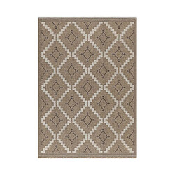 Jardindeco Tapis intérieur extérieur aspect jute marron Tijuana 9041 170 x 120 cm.