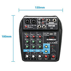 Acheter Table De Mixage 4 Voies Polyvalente Pour Studio Et Enregistrement En Direct EU Plug YONIS