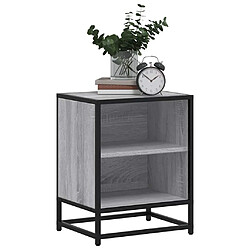 Avis vidaXL Tables de chevet 2 pcs sonoma gris bois d'ingénierie et métal