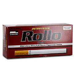 Boite de 200 tubes à cigarette Rollo Red Ultra Slim