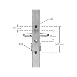 Locinox SERRURE PORTAIL BATTANT LAKQ 60 U2 ARG pas cher