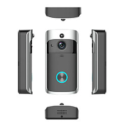 Acheter Universal Surveillance à distance du WiFi, interphone vidéo intelligent, sonnette vidéo.(Le noir)